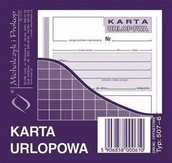 Karta urlopowa 507-6