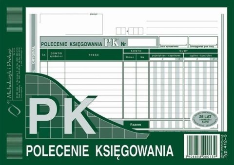 PK Polecenie księgowania 412-03