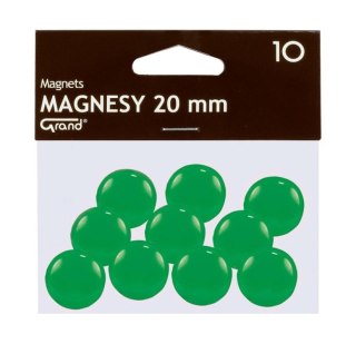 Magnes 20mm zielony 10szt GRAND