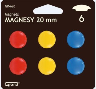 Magnesy 20mm blister 6szt GRAND