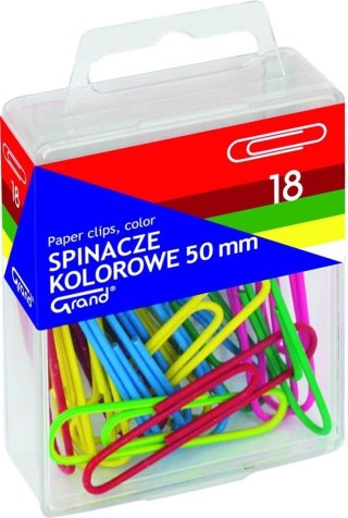 Spinacze kolorowe 18szt GRAND