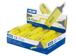 Zakreślacz Fluo płaski żółty (12szt) MILAN