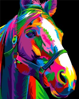 Malowanie po numerach - Koń kolorowy 40x50cm