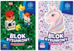 Blok rysunkowy A4/20K Pixel&Unicorn (10szt) ASTRA