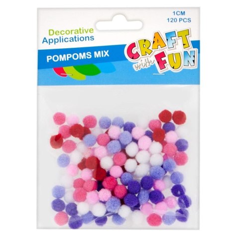 Pompony akrylowe 1cm 120szt Pompony akrylowe 1cm 120szt