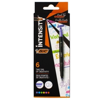 BIC Intensity Dual Tip Highlighter mix 6