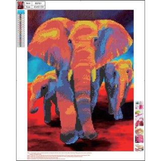 Mozaika diamentowa 5D 40x50cm Elephant 89761