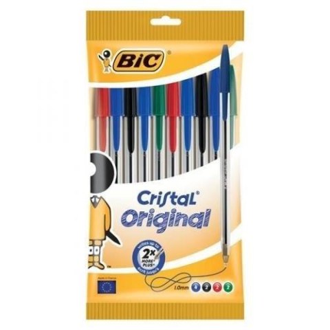 Długopis Cristal Original pouch 10szt mix BIC Długopis Cristal Original pouch 10szt mix BIC