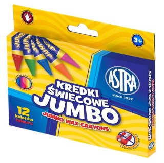 Kredki świecowe Jumbo 12 kolorów ASTRA