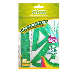 Zestaw geometryczny Flexi z linijką 15cm CRICCO