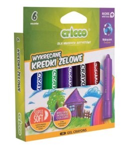 Kredki żelowo-pastelowe 3w1 6 kolorów CRICCO