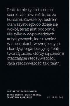 Teatr świata świat teatru Felietony 2016-2017