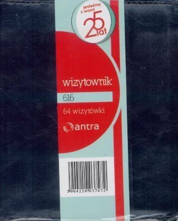 Wizytownik 64 dwuklatkowy 616 granatowy ANTRA