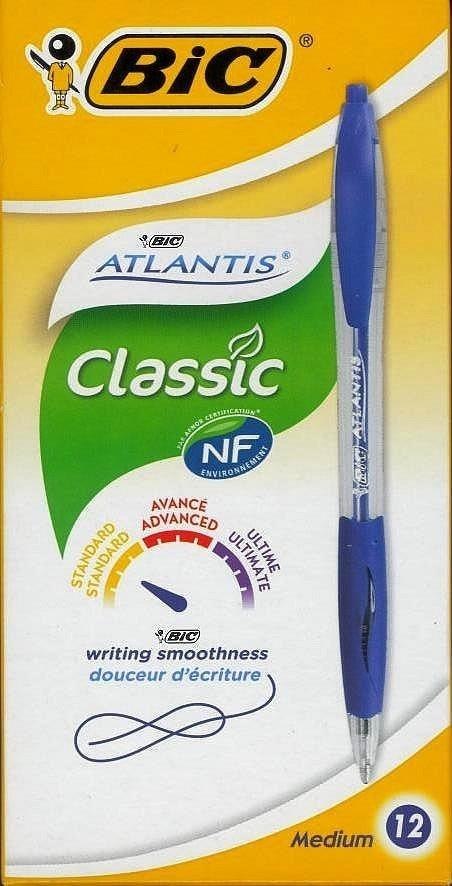 Długopis Atlantis Classic - niebieski (12szt) BIC