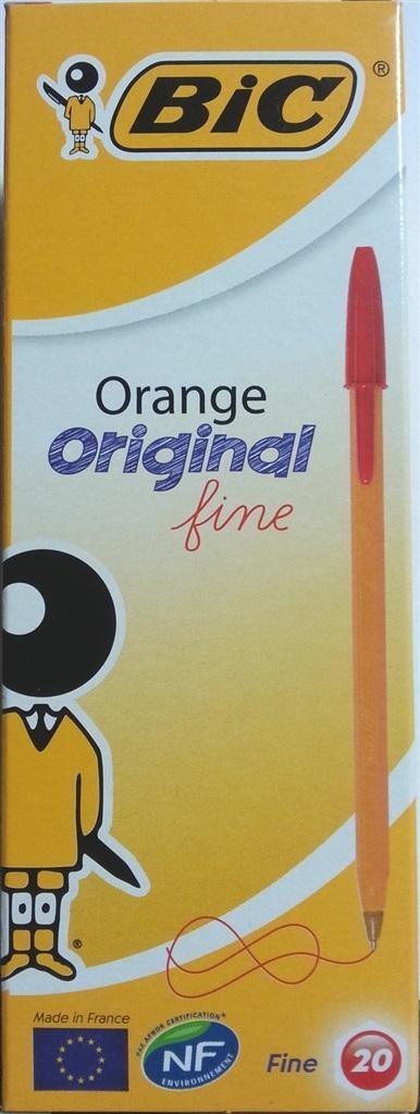 Długopis Orange Original czerwony (20szt) BIC Długopis Orange Original czerwony (20szt) BIC