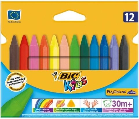 Kredki Plastidecor Triangle KIDS 12 kolorów BIC Kredki Plastidecor Triangle KIDS 12 kolorów BIC