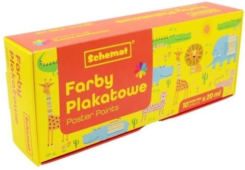 Farby plakatowe 20ml 10 kolorów