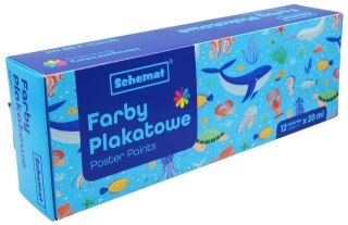 Farby plakatowe 20ml 12 kolorów