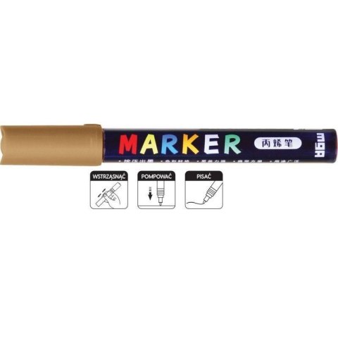 Marker akrylowy 1-2mm ochra (6szt) M&G