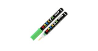 Marker akrylowy 1-2mm zielony neon (6szt) M&G