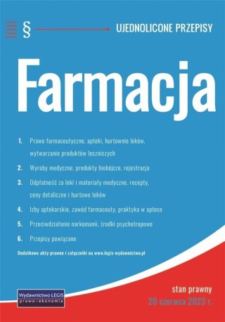 Farmacja - ujednolicone przepisy