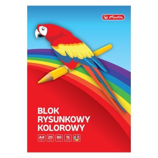 Blok rysunkowy A4/20K 80g kolorowy (10szt)