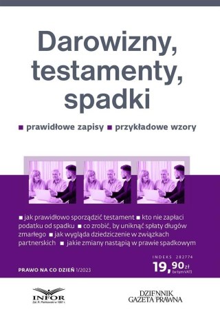 Darowizny, testamenty, spadki 1/2023