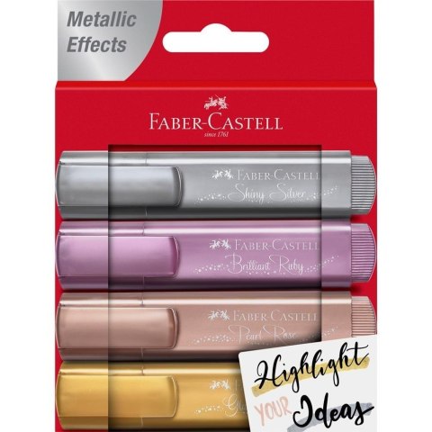 Zakreślacz metaliczny 4 kolory FABER CASTELL