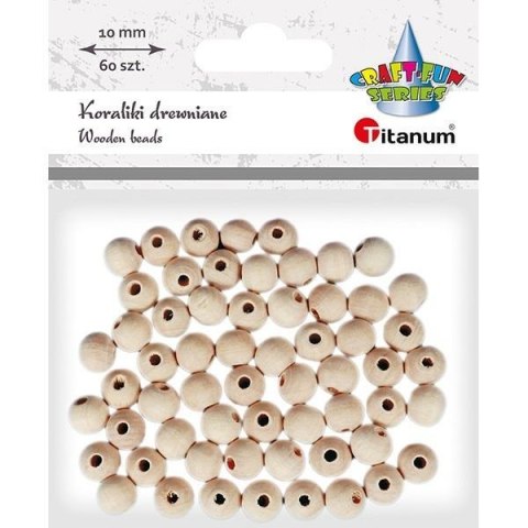 Koraliki drewniane okrągłe 60szt Koraliki drewniane okrągłe 60szt