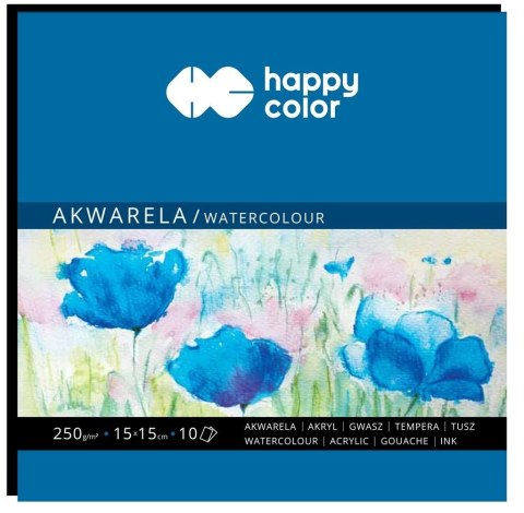 Blok akwarelowy Art 15x15cm/10K 250g HAPPY COLOR