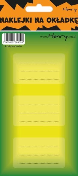 Naklejki na zeszyty - Zielono-żółte (12szt)
