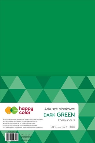 Arkusze piankowe dark green A4 5szt. HAPPY COLOR