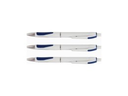 Długopis Solidly White niebieski (50szt)