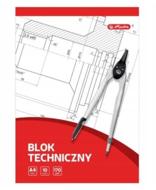 Blok techniczny A4/10K biały (10szt)