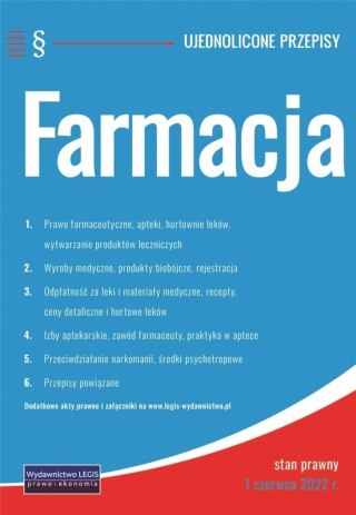 Farmacja - ujednolicone przepisy