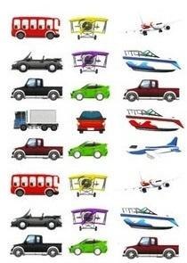 Naklejki papierowe Mini Pojazdy