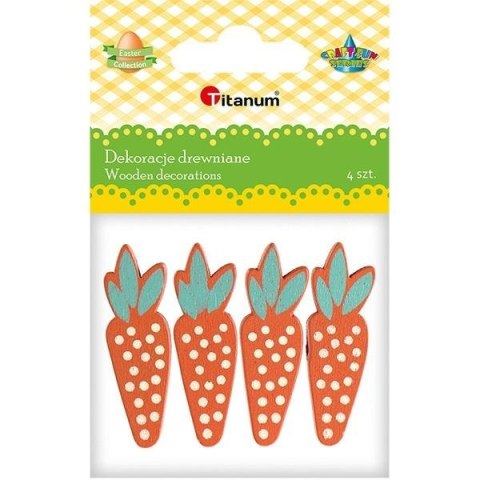 Drewniane marchewki 14x45mm 4szt Drewniane marchewki 14x45mm 4szt