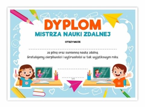 Dyplom A5 mistrza nauki zdalnej - Nauka 10 szt