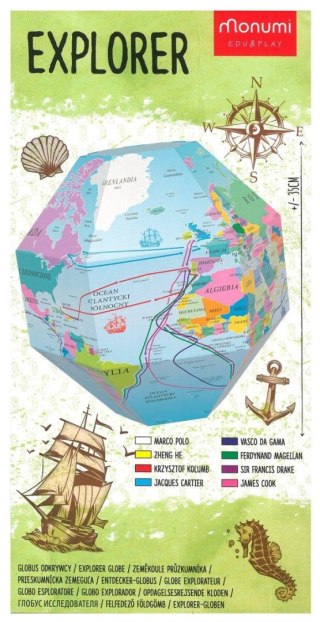 Globus 3D do składania - Odkrywca