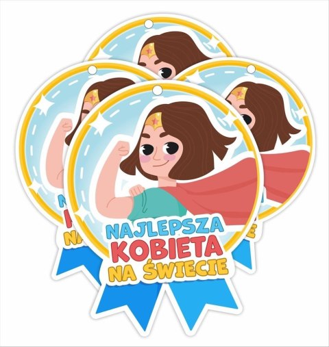 Medal papierowy - Najlepsza kobieta 4szt