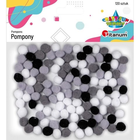 Pompony poliestrowe 10mm mix 120szt Pompony poliestrowe 10mm mix 120szt