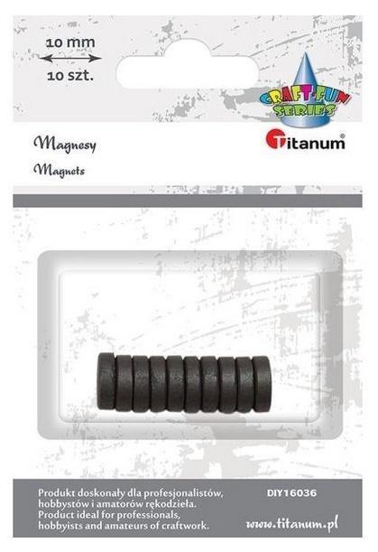 Magnesy okrągłe czarne 10mm 10szt Magnesy okrągłe czarne 10mm 10szt