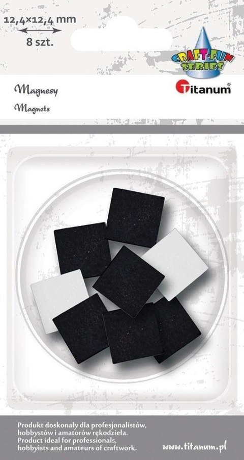 Magnesy samoprzylene kwadratowe 12,4x12,4mm 8szt Magnesy samoprzylene kwadratowe 12,4x12,4mm 8szt