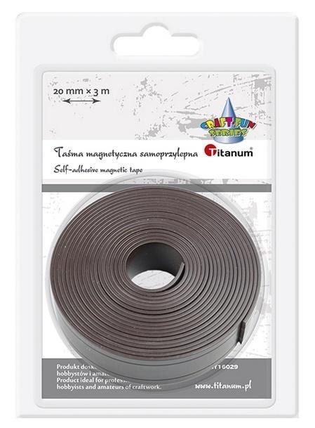 Taśma magnetyczna samoprzylepna 20mmx3m czarna Taśma magnetyczna samoprzylepna 20mmx3m czarna