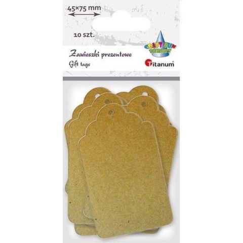 Zawieszka prezentowa kartonowa kreda 45x75mm 10szt Zawieszka prezentowa kartonowa kreda 45x75mm 10szt