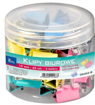 Klipy kolorowe 19mm 40szt. GK002-B