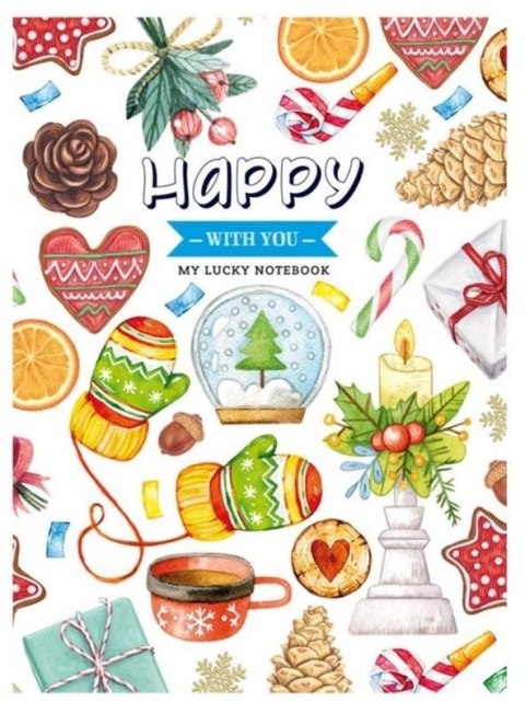 Notatnik ozdobny 145x197/64K kratka TW Happy Notatnik ozdobny 145x197/64K kratka TW Happy