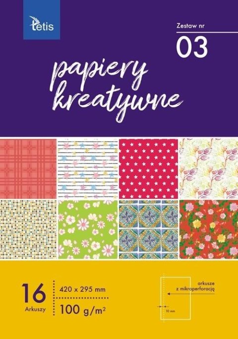 Papiery kreatywne A3 16 kartek nr 03 KB031-03