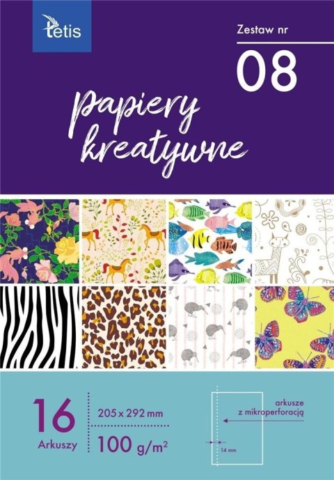 Papiery kreatywne A4 16 kartek nr 08 KB030-08