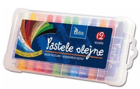 Pastele olejne heksagonalne 12 kolorów KT020-AB